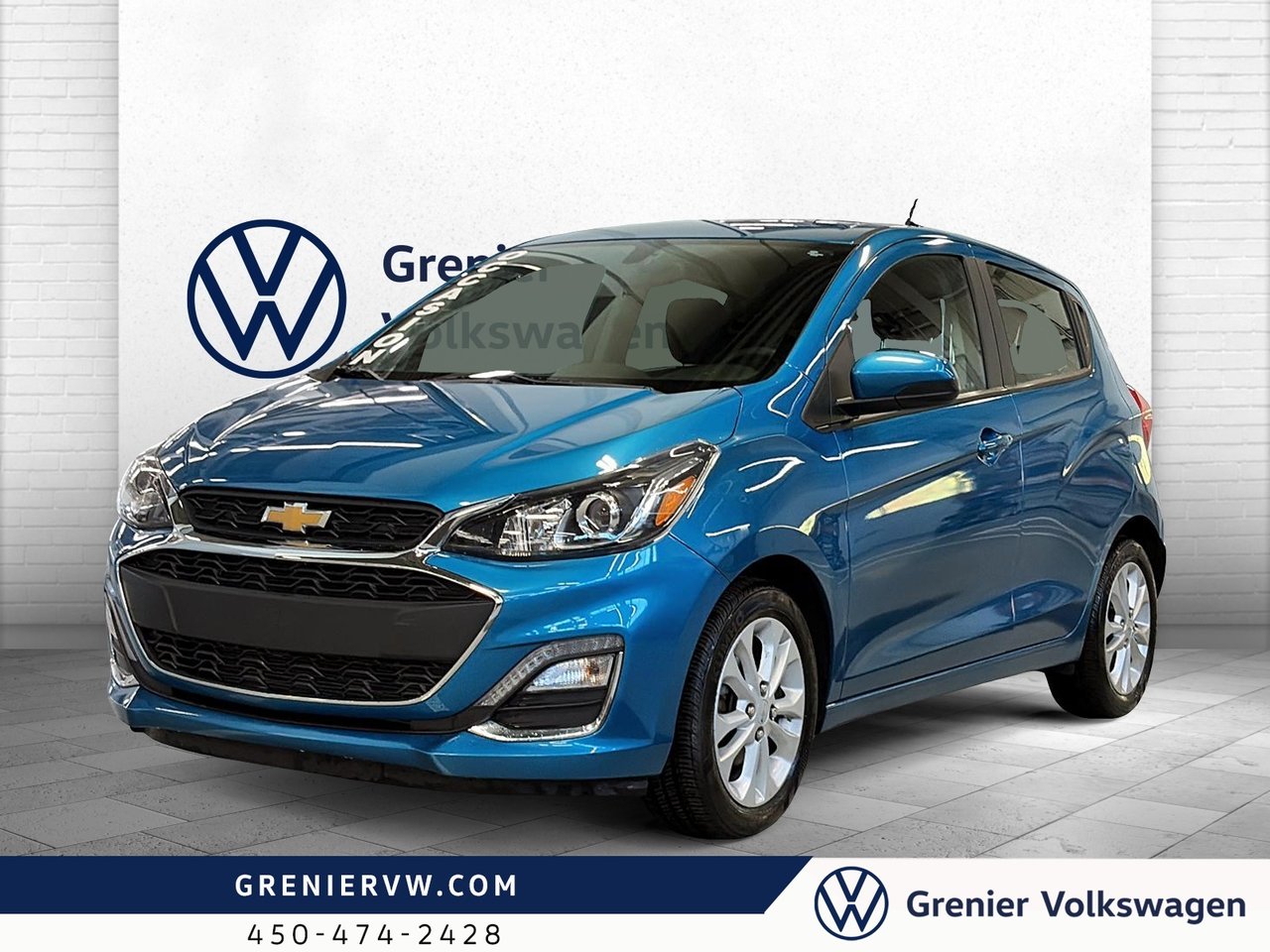 Blue 2019 Chevrolet Spark Hatchback Front-Wheel Drive Continuously Variable Transmission