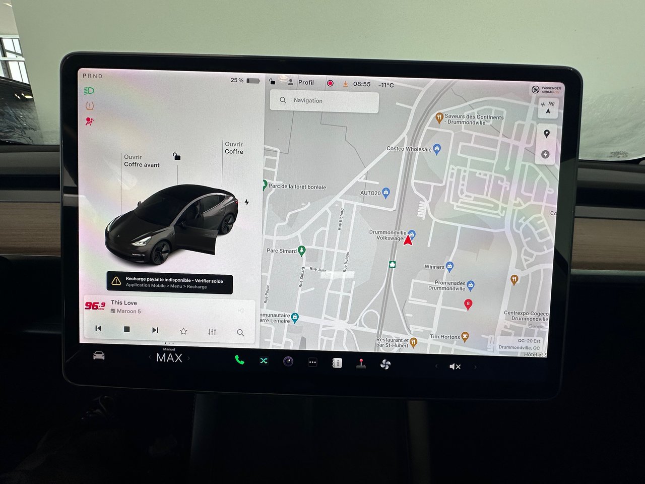 2021 Tesla MODEL 3 Standard Range Plus + TOIT + 424 KM + ECRAN +++