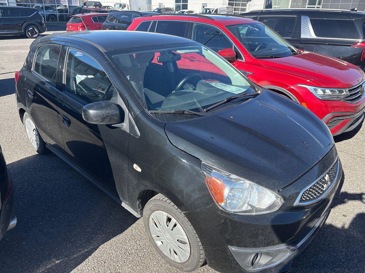 Black 2017 Mitsubishi Mirage Hatchback Front-Wheel Drive Manual