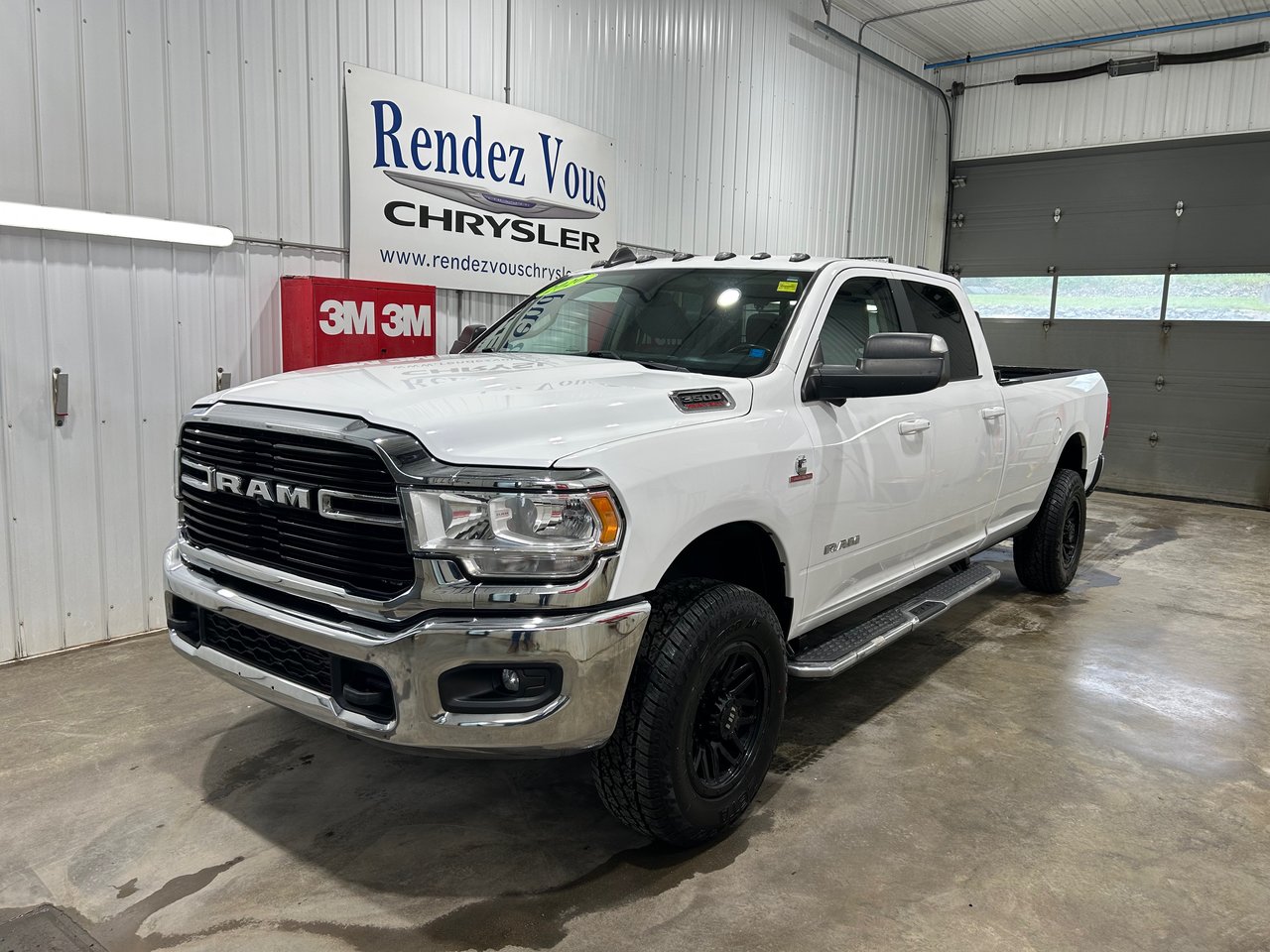 White 2020 RAM 3500 Big Horn Crew Cab LB 4WD Pickup Truck Four-Wheel Drive Automatic