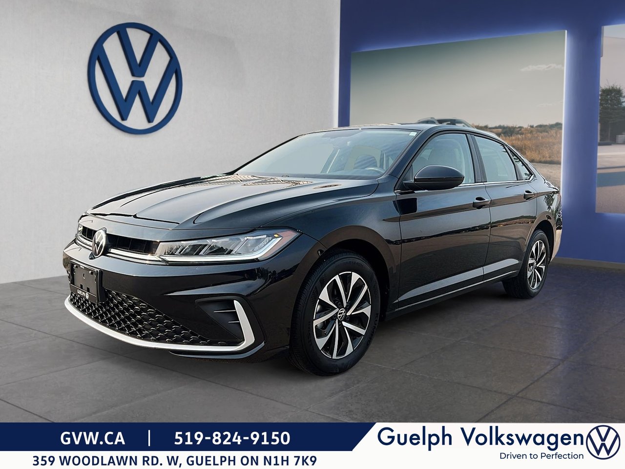 Deep Black Pearl 2025 Volkswagen Jetta Sedan Automatic