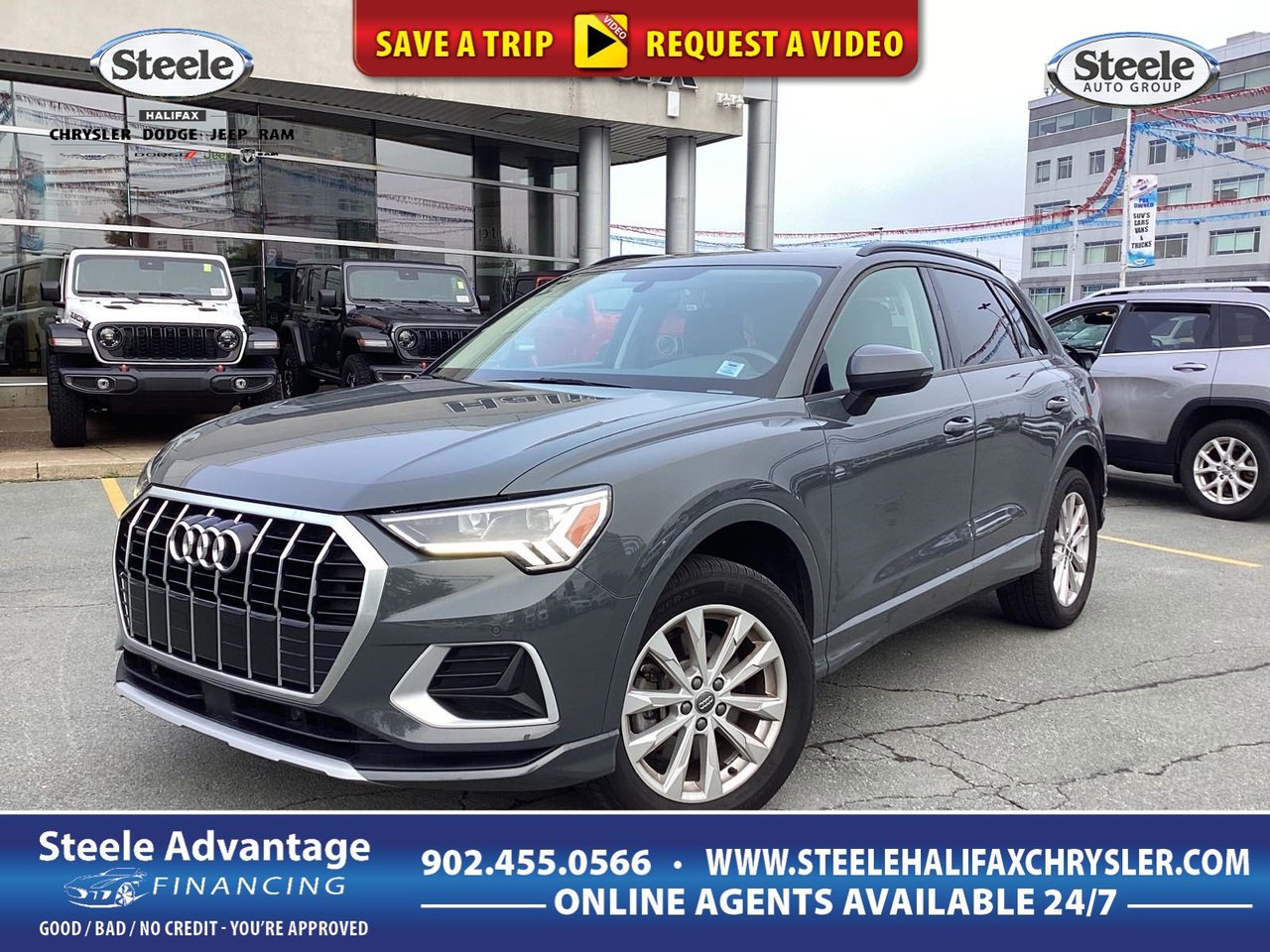 2020 Audi Q3 Komfort - AWD, HEATED LEATHER SEATS, PANO ROOF, LOW KM, POWER EQUIPMENT-0