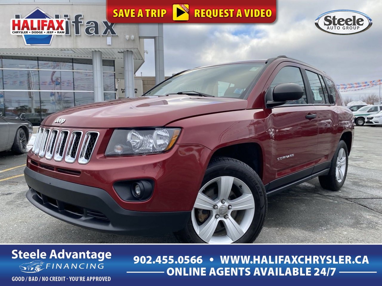 2017 Jeep Compass Sport - LOW KM, ALLOY WHEELS, A/C, AFFORDABLE SUV-0