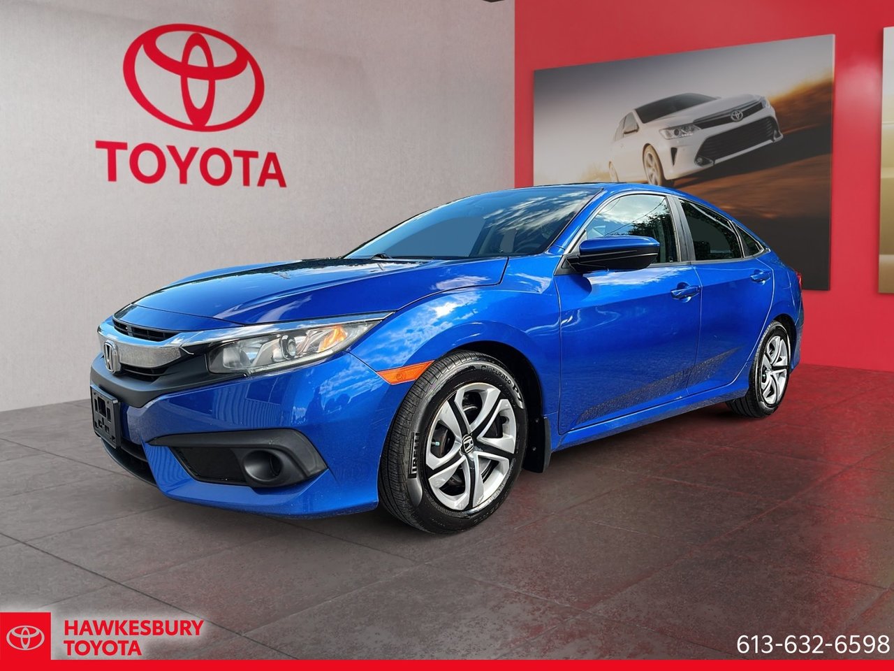 Aegean Blue Metallic 2016 Honda Civic Sedan Front-Wheel Drive Manual