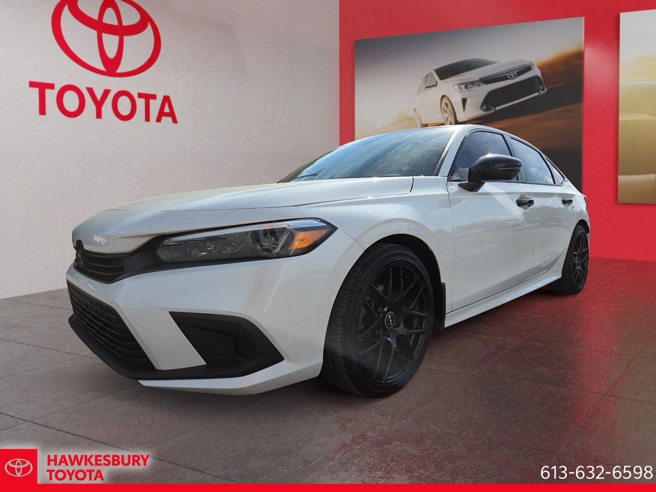 Platinum White Pearl 2022 Honda Civic Sport FWD Sedan Front-Wheel Drive Continuously Variable Transmission