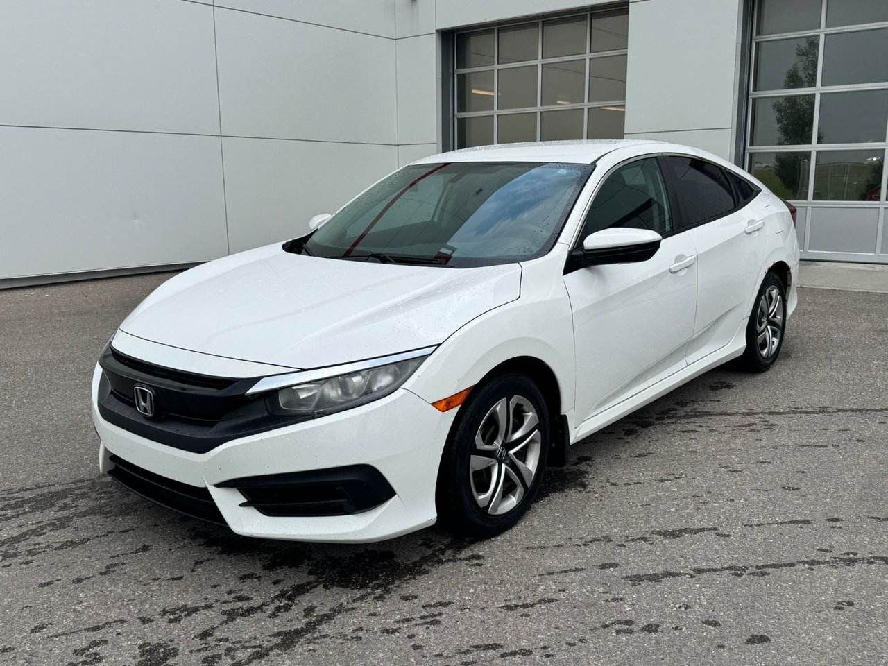 White 2016 Honda Civic Sedan Front-Wheel Drive Automatic