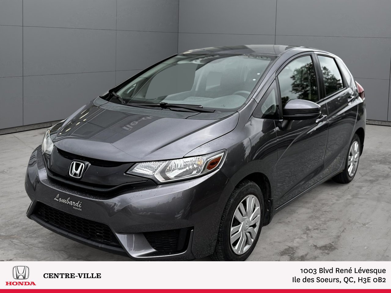 Gray 2015 Honda Fit Hatchback Front-Wheel Drive Continuously Variable Transmission