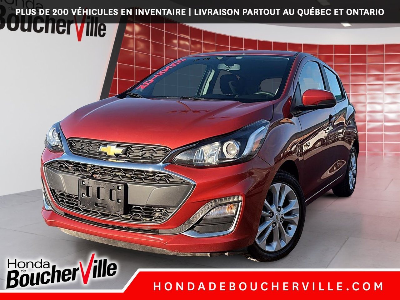 Red Hot 2022 Chevrolet Spark 1LT FWD Hatchback Front-Wheel Drive Continuously Variable Transmission