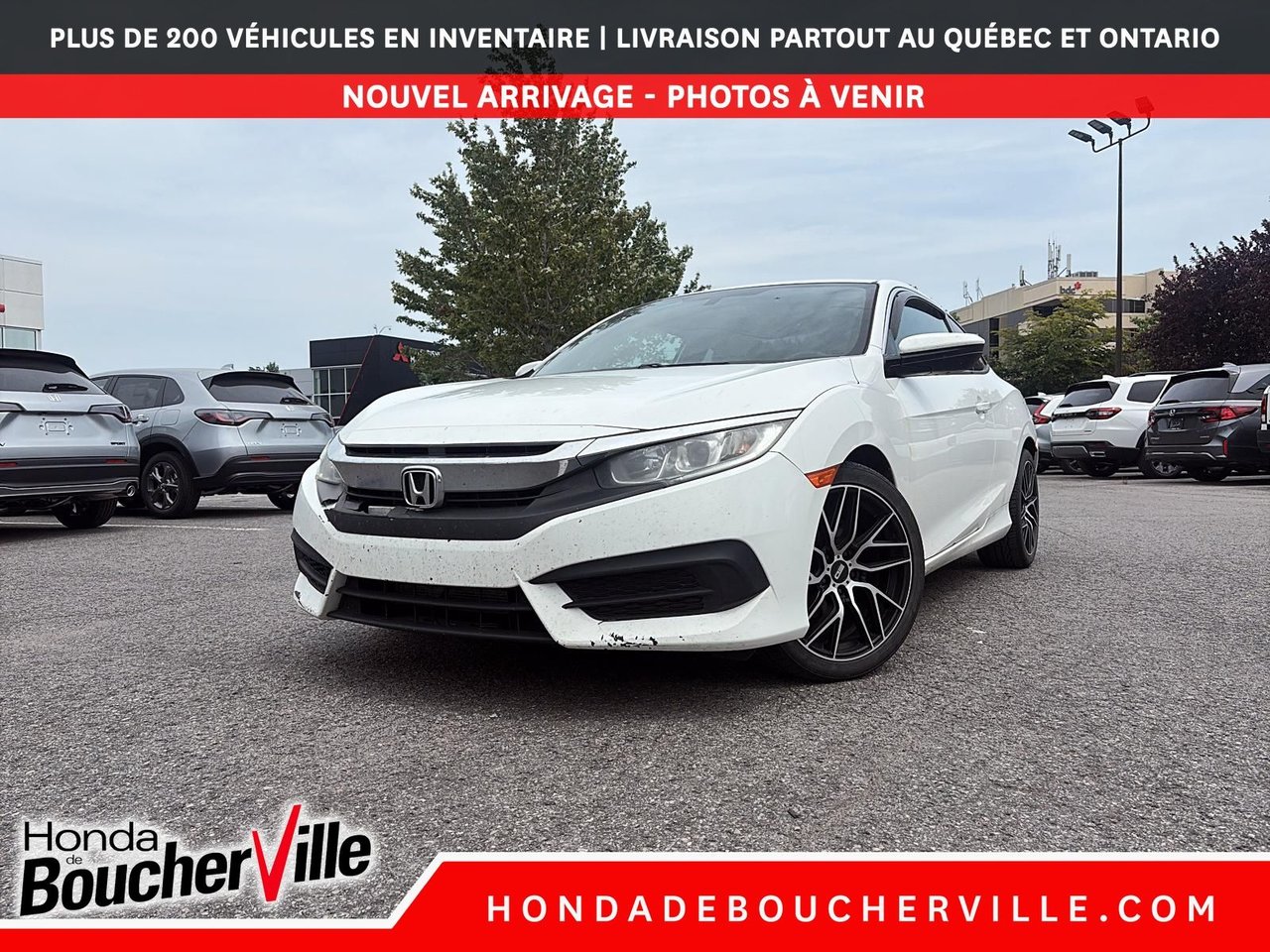 White 2016 Honda Civic Coupe Coupe Front-Wheel Drive Manual