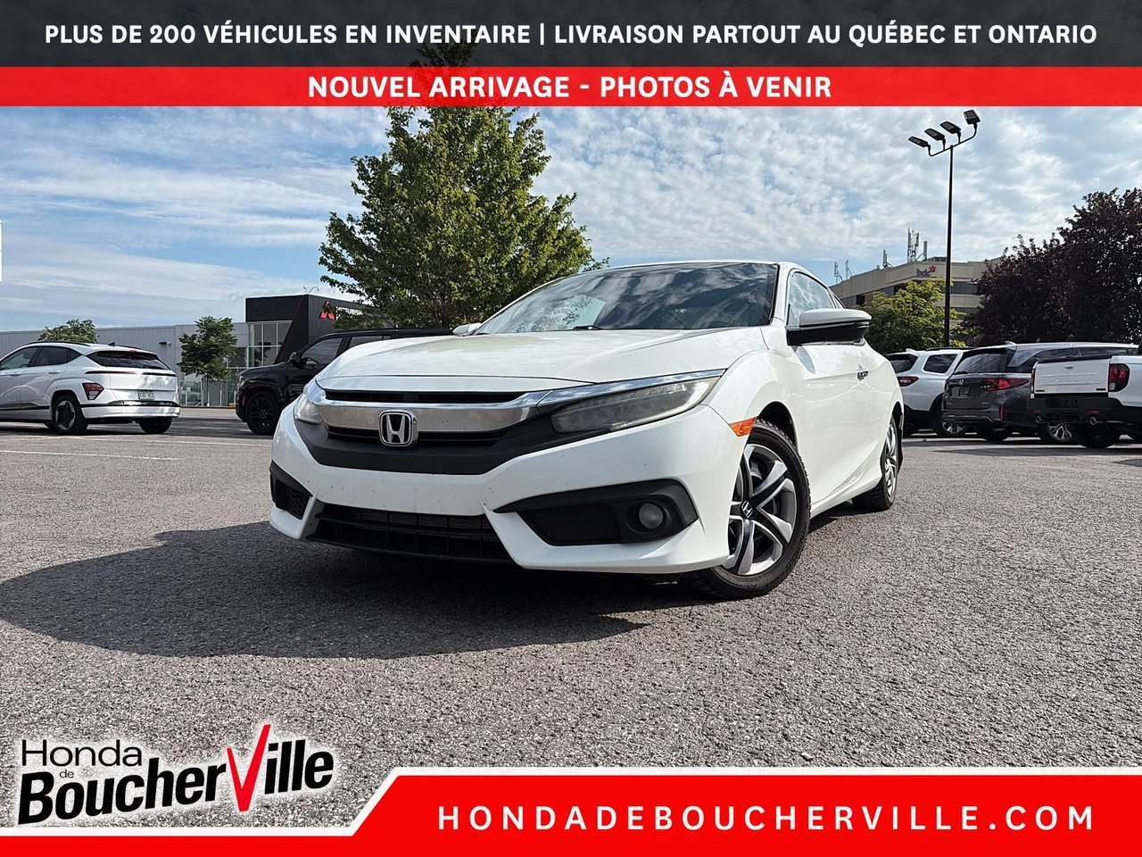 White Orchid Pearl 2017 Honda Civic Coupe Coupe Front-Wheel Drive Continuously Variable Transmission