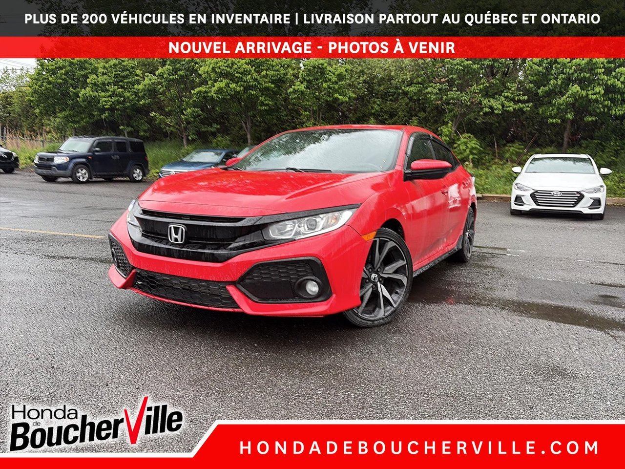 Red 2017 Honda Civic Hatchback Sport Hatchback Front-Wheel Drive Continuously Variable Transmission