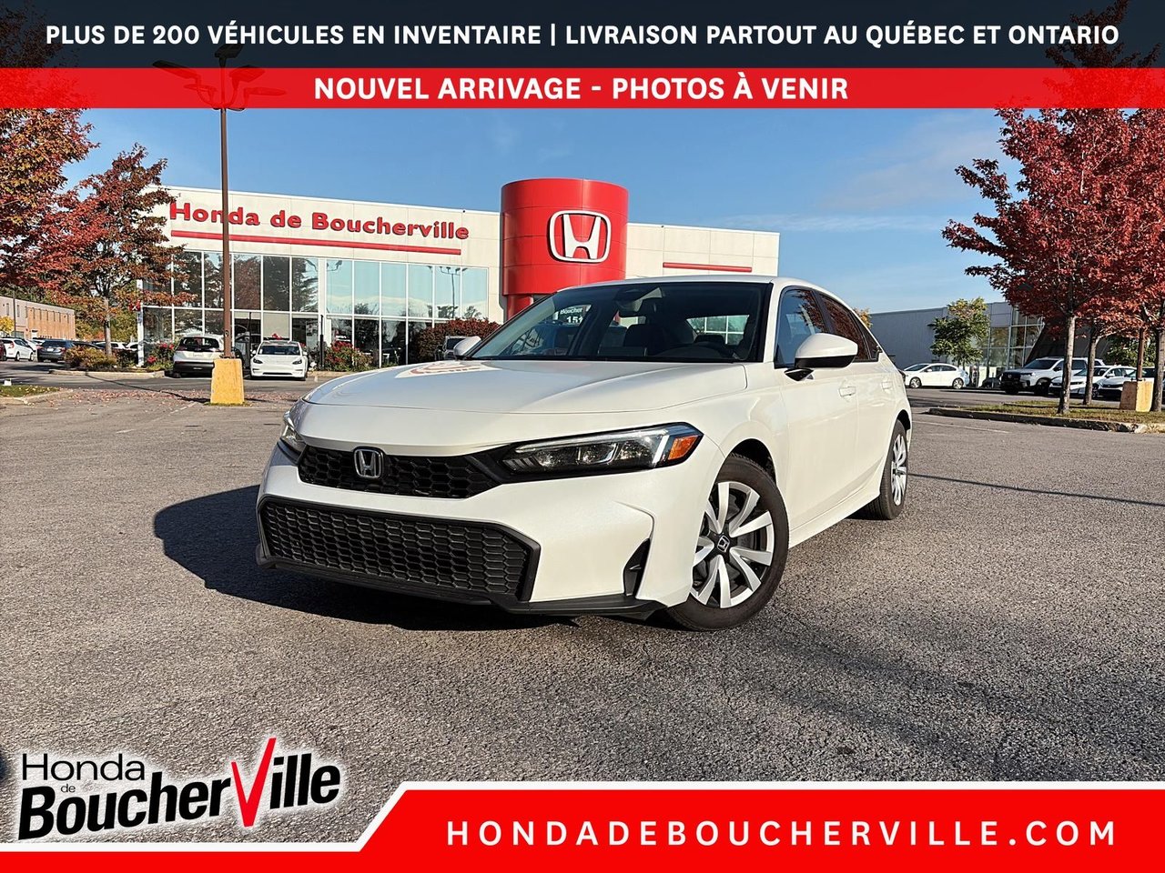 Platinum White Pearl 2025 Honda Civic Sedan Front-Wheel Drive Continuously Variable Transmission