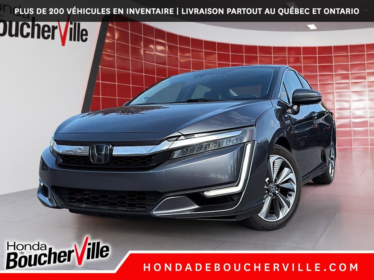 Gray 2018 Honda Clarity Hybrid Plug-In Sedan Front-Wheel Drive Automatic