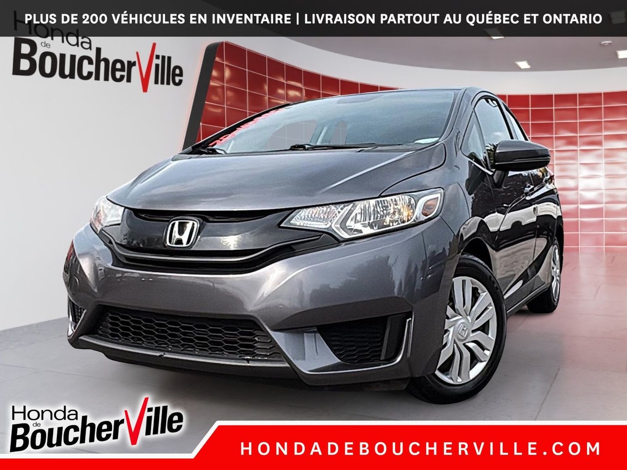 Gray (Modern Steel Metallic) 2015 Honda Fit Hatchback Front-Wheel Drive Continuously Variable Transmission