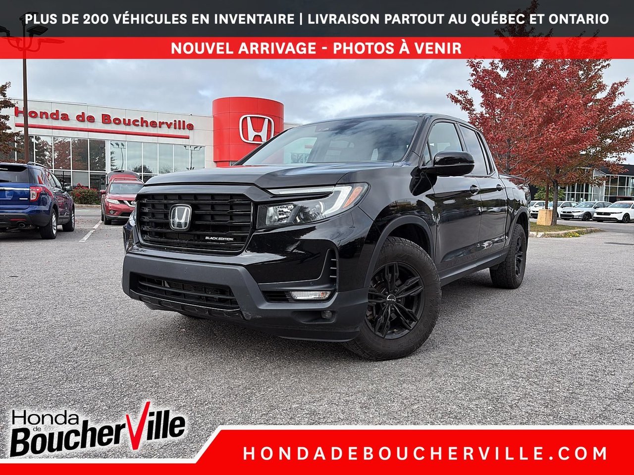 Crystal Black Pearl 2022 Honda Ridgeline Pickup Truck All-Wheel Drive Automatic