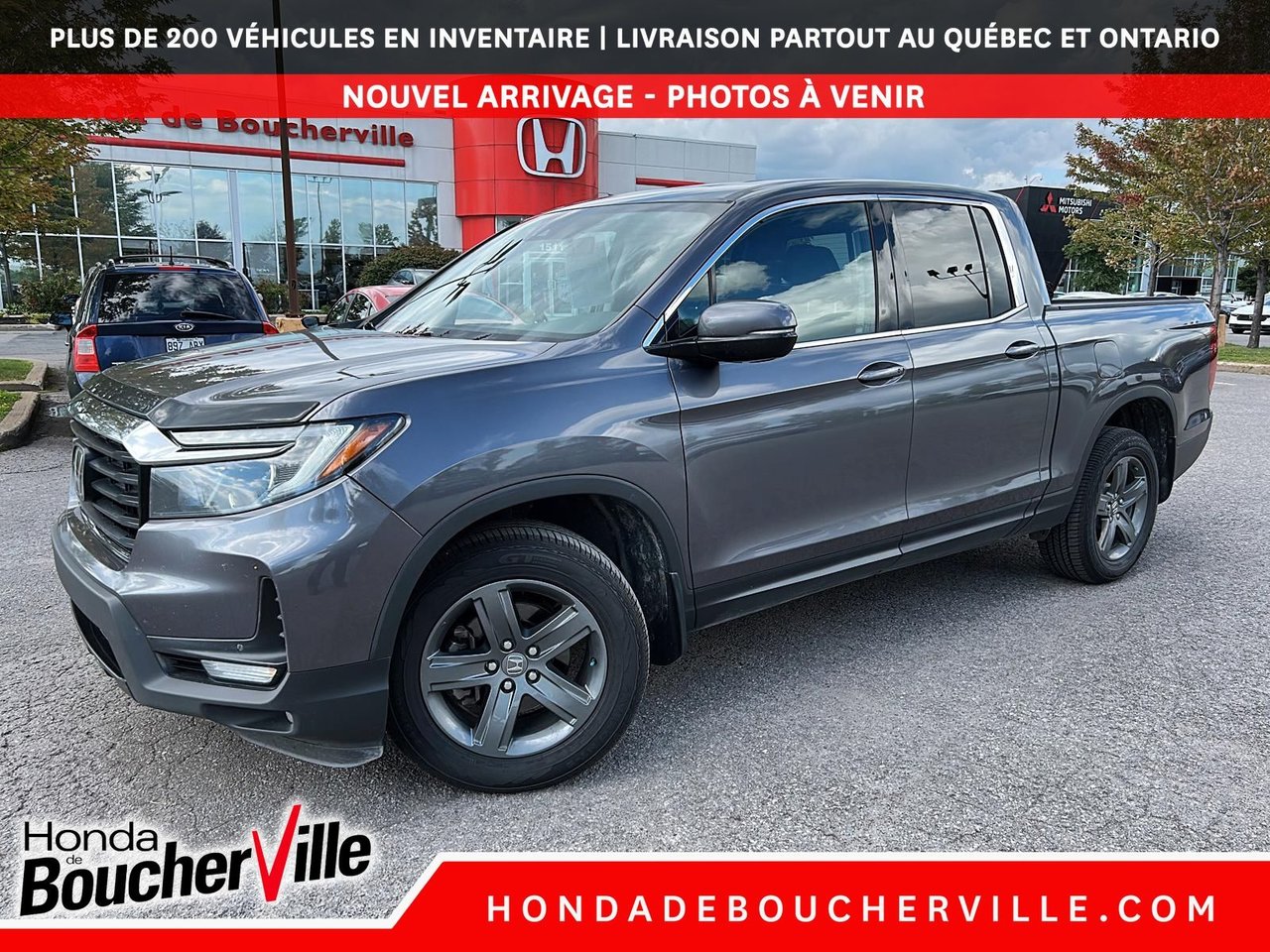 Sonic Gray Pearl 2023 Honda Ridgeline Pickup Truck Automatic