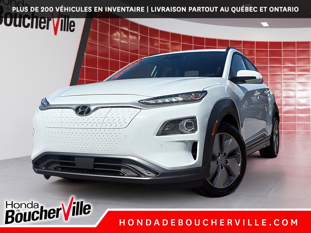 Chalk White 2021 Hyundai Kona Electric SUV / Crossover Front-Wheel Drive Automatic