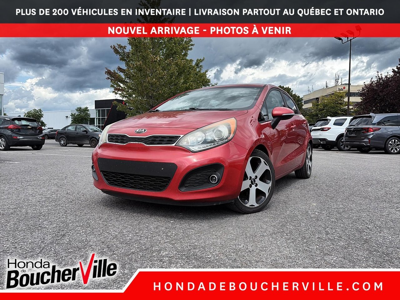 Red 2013 Kia Rio Sedan Front-Wheel Drive