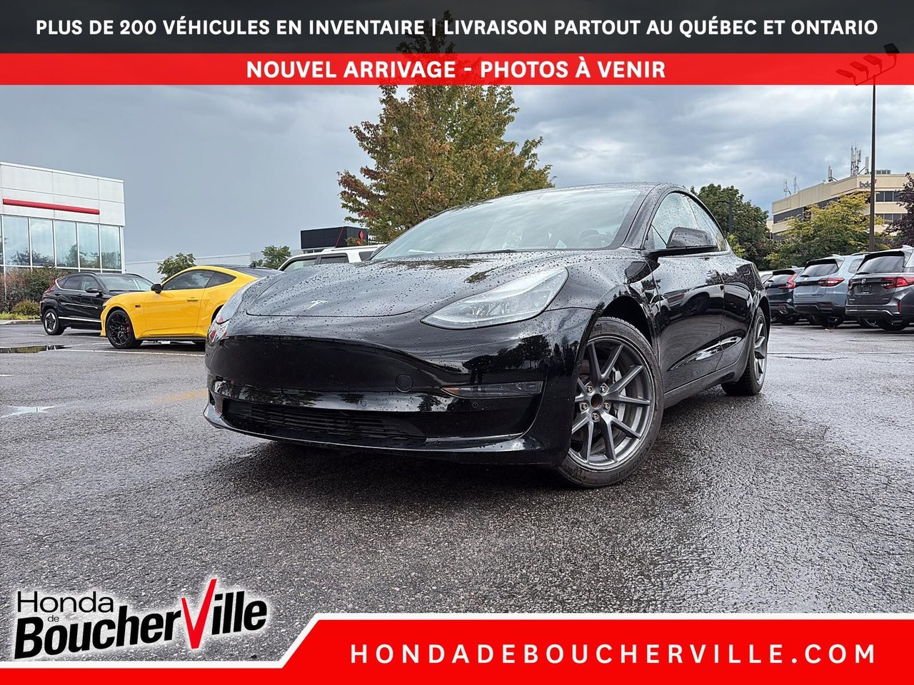 Solid Black 2022 Tesla Model 3 Sedan Rear-Wheel Drive Automatic