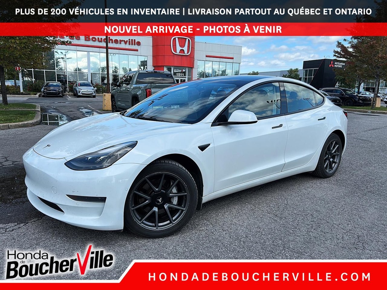Pearl White Multi-Coat 2022 Tesla Model 3 Sedan Rear-Wheel Drive Automatic
