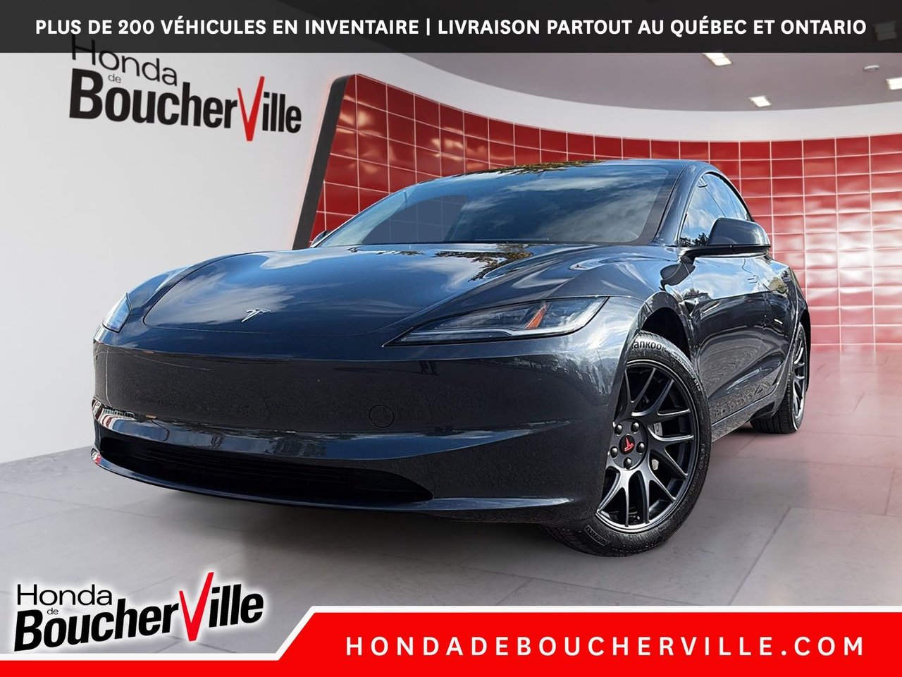 Gray 2024 Tesla Model 3 Sedan Rear-Wheel Drive Automatic