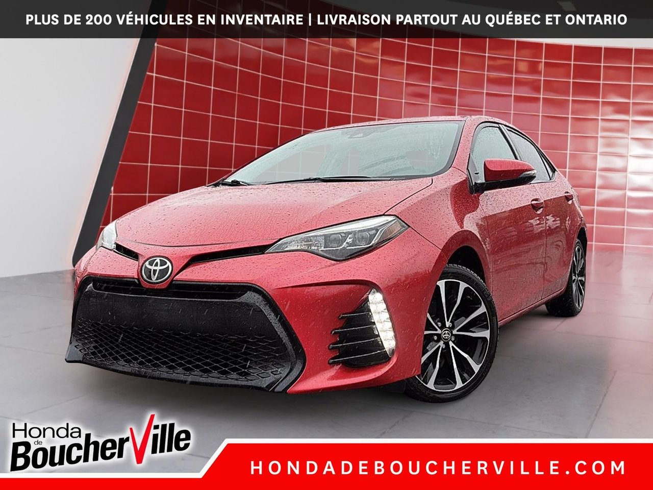 Red 2017 Toyota Corolla Sedan Front-Wheel Drive Continuously Variable Transmission