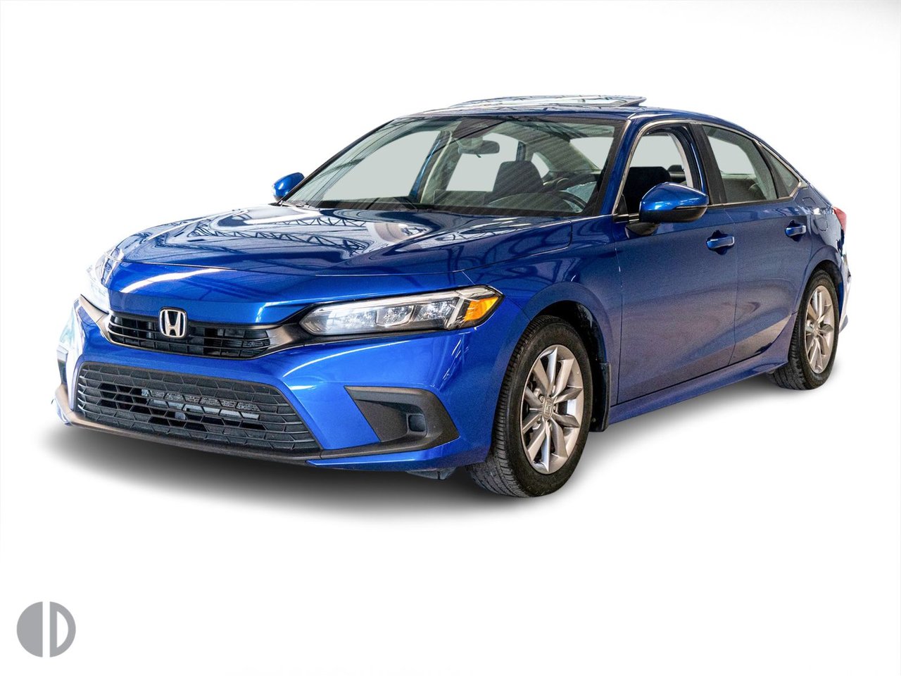 Blue 2022 Honda Civic Sedan Front-Wheel Drive Continuously Variable Transmission