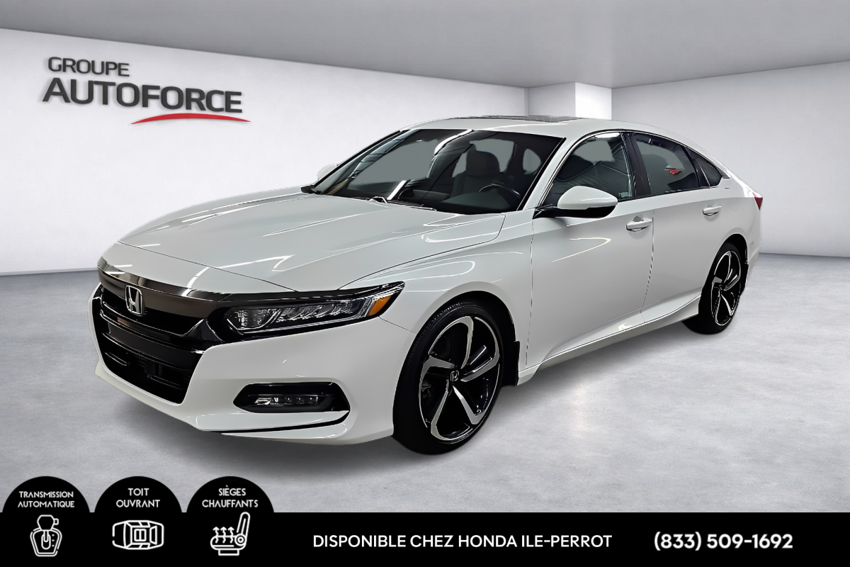 White 2020 Honda Accord 1.5T Sport FWD Sedan Front-Wheel Drive Continuously Variable Transmission