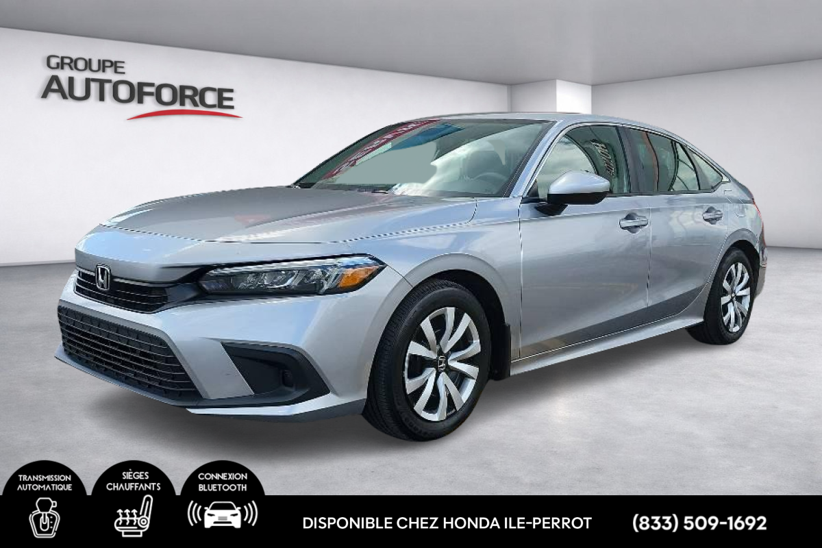 Silver 2022 Honda Civic Sedan Front-Wheel Drive Continuously Variable Transmission