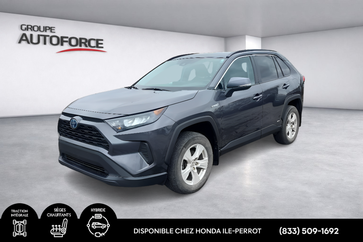 Gray 2021 Toyota RAV4 Hybrid LE AWD SUV / Crossover All-Wheel Drive
