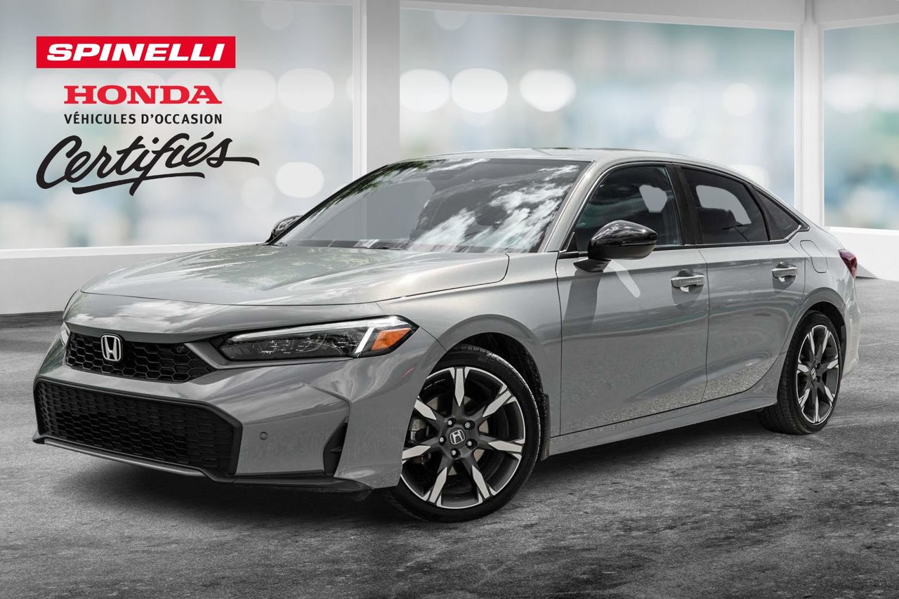 Gray (Urban Grey Pearl) 2025 Honda Civic Hybrid Sedan Front-Wheel Drive Continuously Variable Transmission