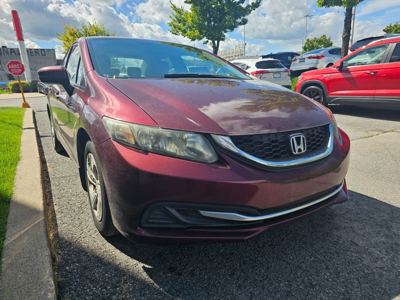 Crimson Red Pearl 2014 Honda Civic Sedan Front-Wheel Drive Manual