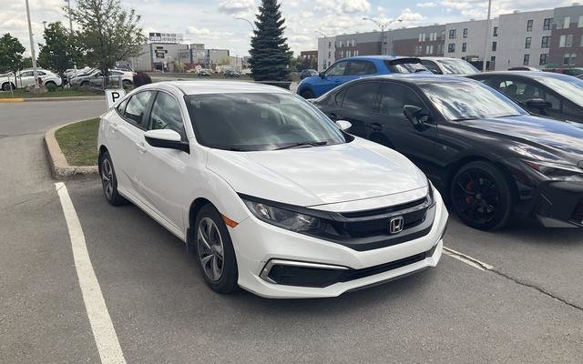 Platinum White Pearl 2021 Honda Civic LX FWD Sedan Front-Wheel Drive Continuously Variable Transmission