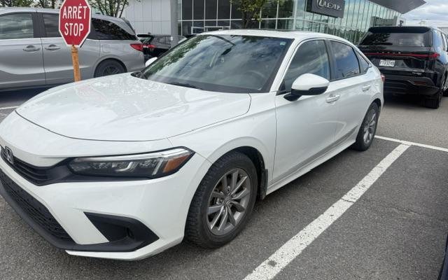 Platinum White Pearl 2022 Honda Civic EX FWD Sedan Front-Wheel Drive Continuously Variable Transmission