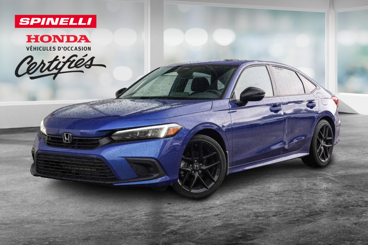 Aegean Blue Metallic 2022 Honda Civic Sedan Front-Wheel Drive Continuously Variable Transmission