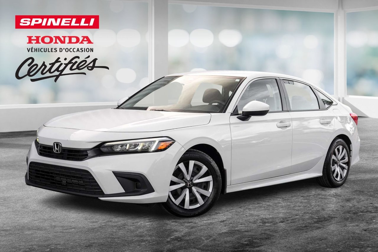 Platinum White Pearl 2023 Honda Civic Sedan Front-Wheel Drive Continuously Variable Transmission
