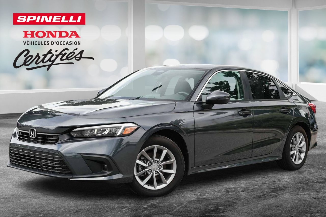 Gray (Meteoroid Grey Metallic) 2024 Honda Civic Sedan Front-Wheel Drive Continuously Variable Transmission