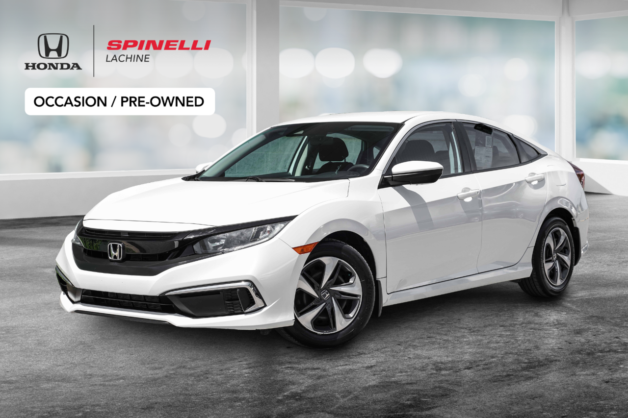 Platinum White Pearl 2021 Honda Civic LX FWD Sedan Front-Wheel Drive Continuously Variable Transmission