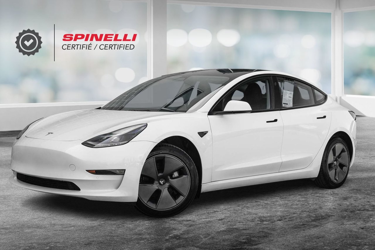 Pearl White Multi-Coat 2022 Tesla Model 3 Sedan Rear-Wheel Drive Automatic