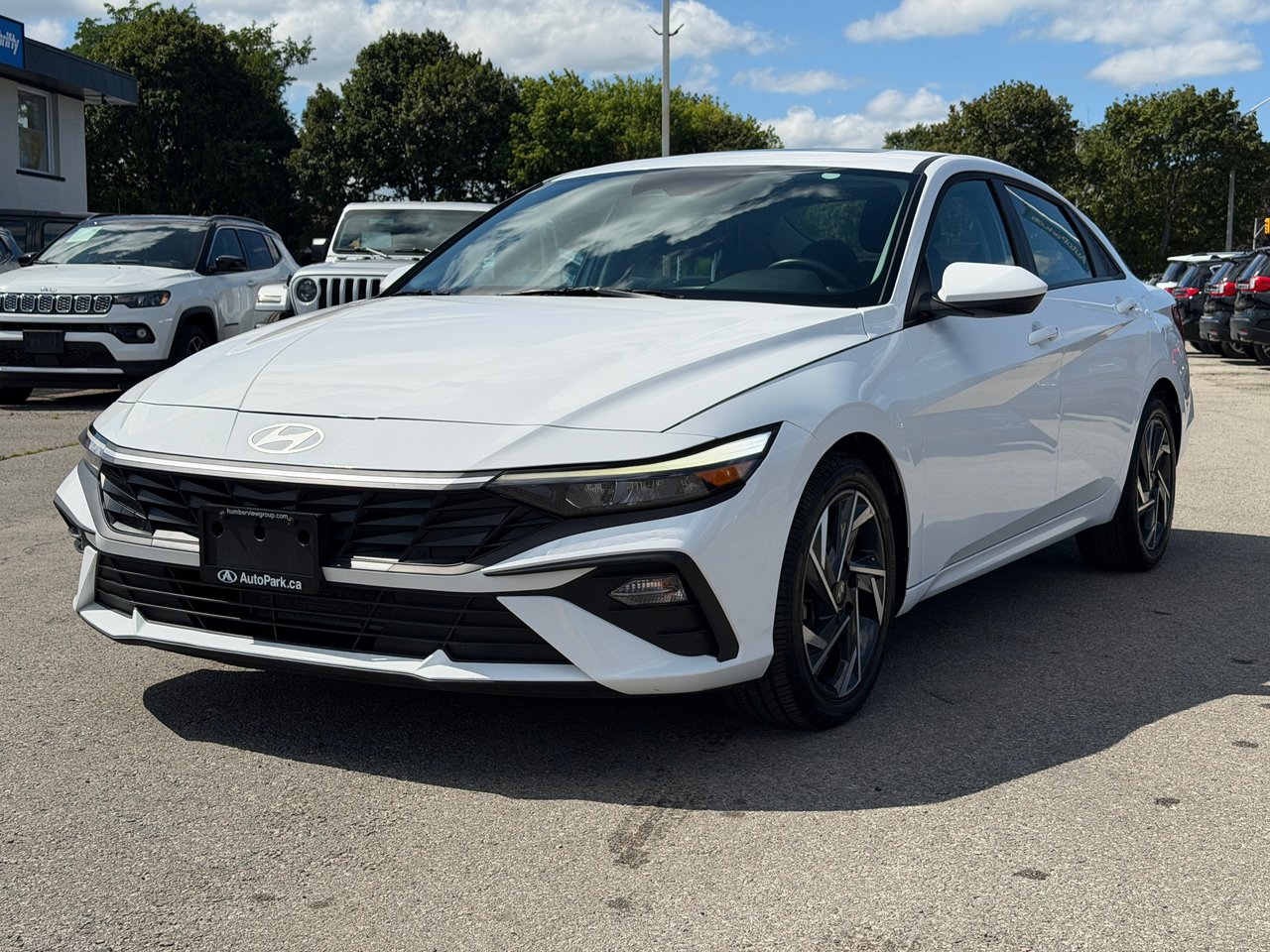 White 2025 Hyundai Elantra Sedan Continuously Variable Transmission