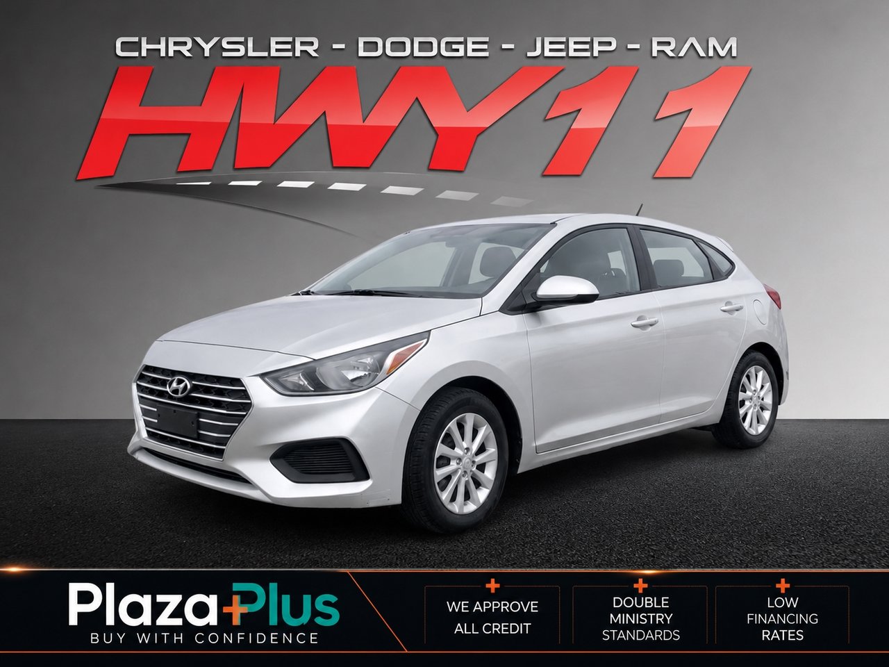 Silver 2019 Hyundai Accent Preferred Hatchback FWD Hatchback Automatic