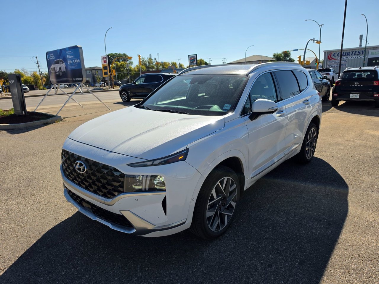 Serenity White Pearl 2023 Hyundai Santa Fe SUV / Crossover Automatic