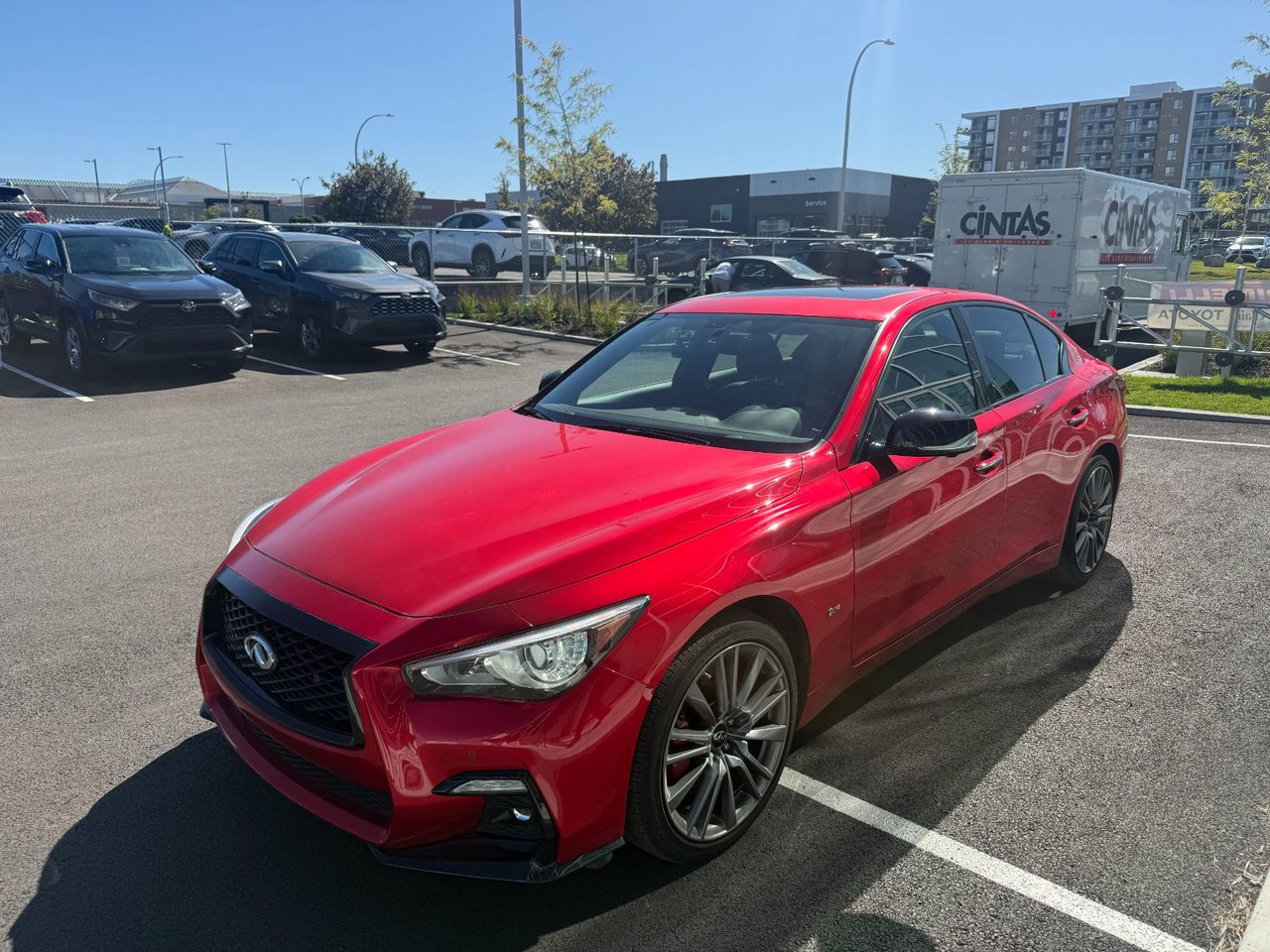 Dynamic Sunstone Red Triple Clearcoat Metallic 2023 INFINITI Q50 Sedan All-Wheel Drive Automatic