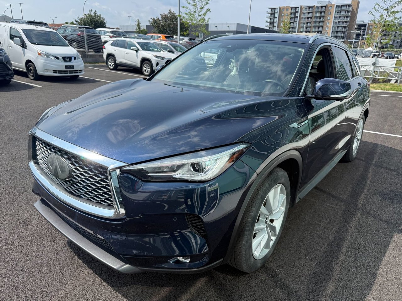 Hermosa Blue Metallic 2019 INFINITI QX50 SUV / Crossover All-Wheel Drive Continuously Variable Transmission