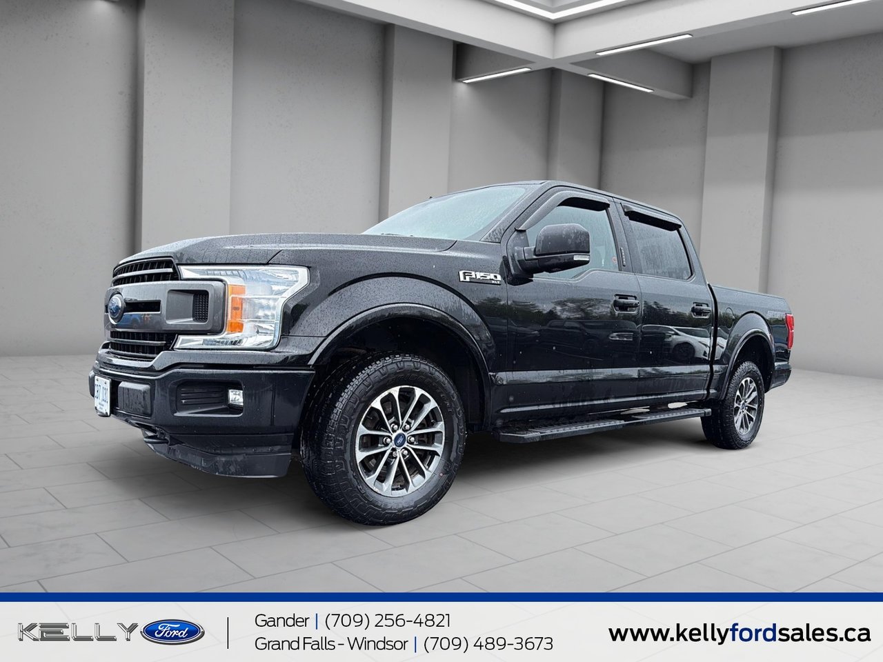 Black 2018 Ford F-150 XLT SuperCrew 4WD Pickup Truck Four-Wheel Drive Automatic