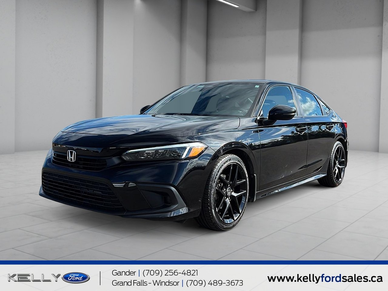 Black 2022 Honda Civic Sedan Front-Wheel Drive Continuously Variable Transmission