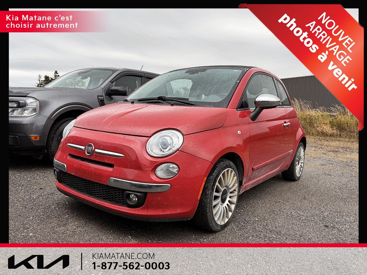 Red 2017 FIAT 500 Convertible Front-Wheel Drive