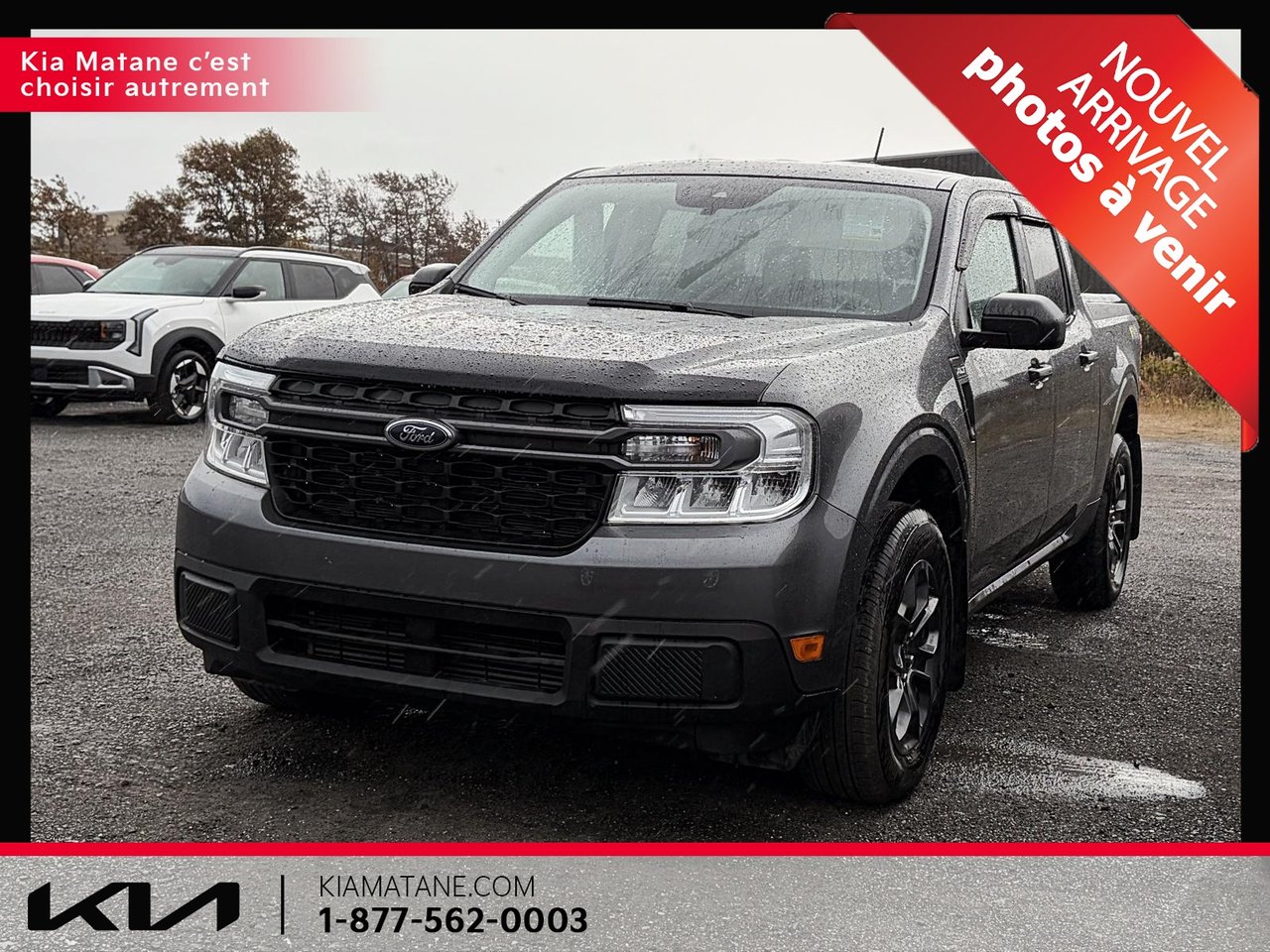 Gray (Carbonized Grey Metallic) 2023 Ford Maverick Pickup Truck Automatic