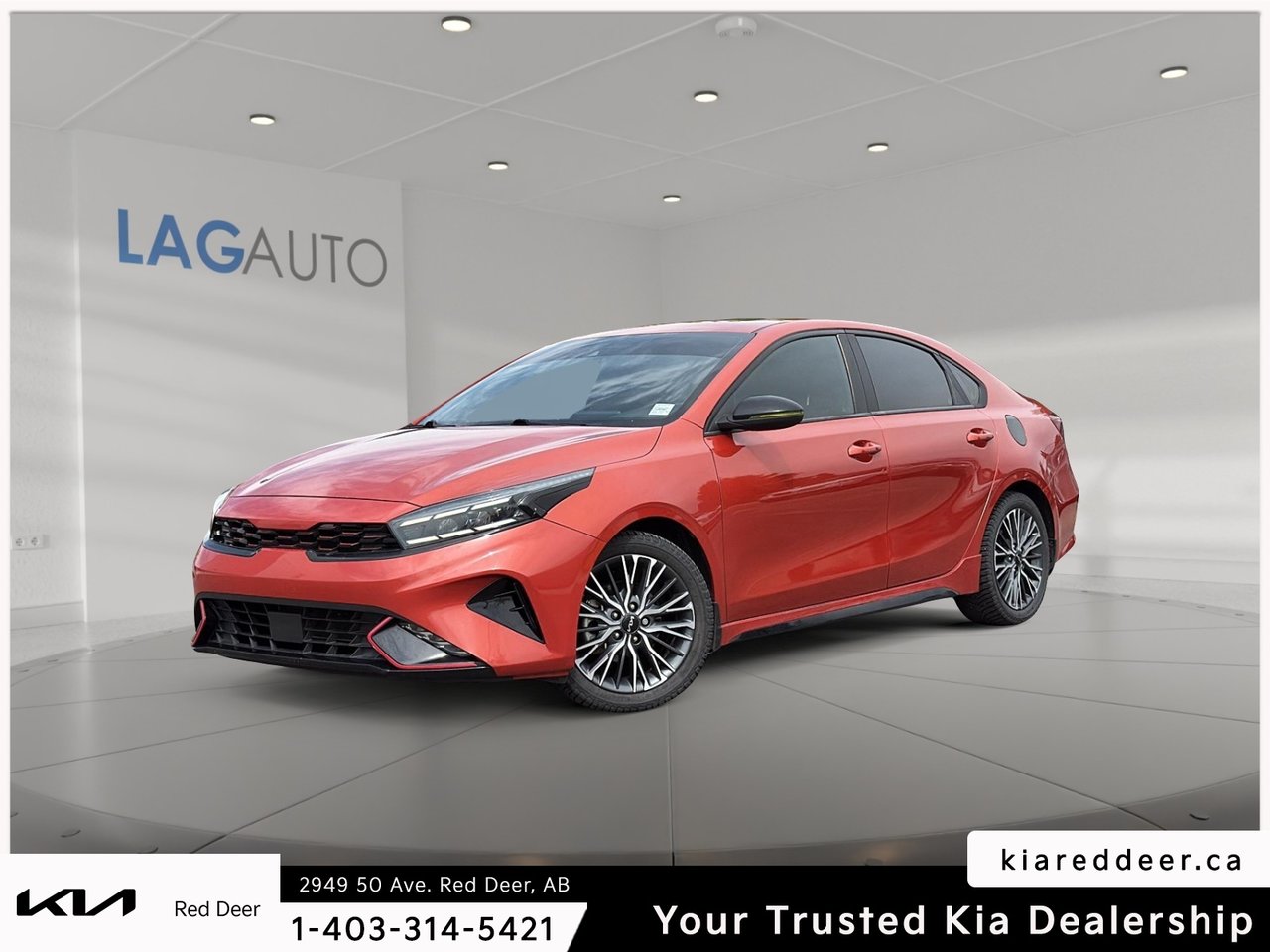 Orange 2022 Kia Forte Sedan Front-Wheel Drive Continuously Variable Transmission