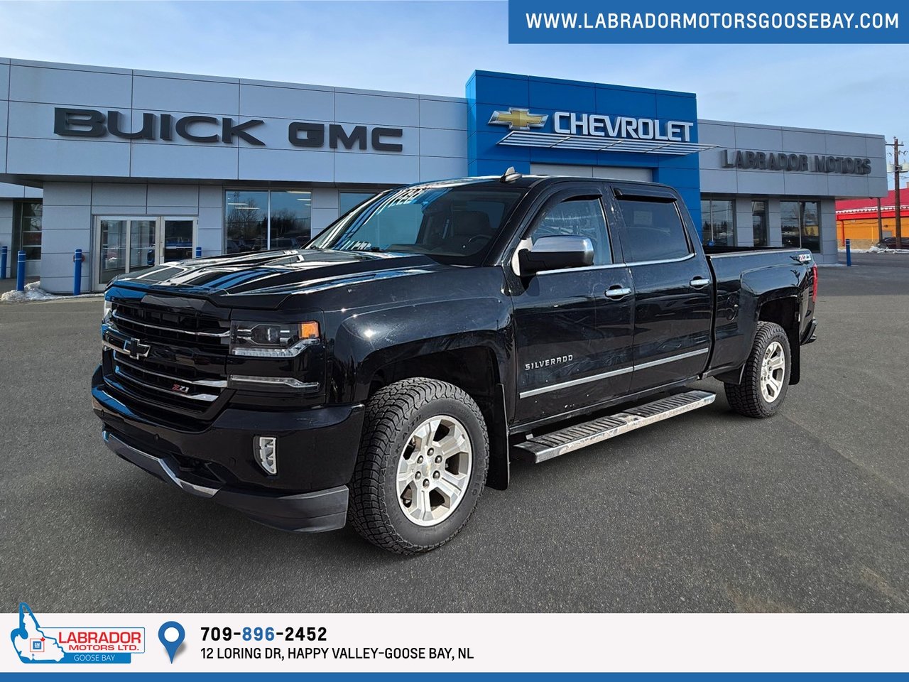 Black 2017 Chevrolet Silverado 1500 LTZ Crew Cab 4WD Pickup Truck Four-Wheel Drive Automatic
